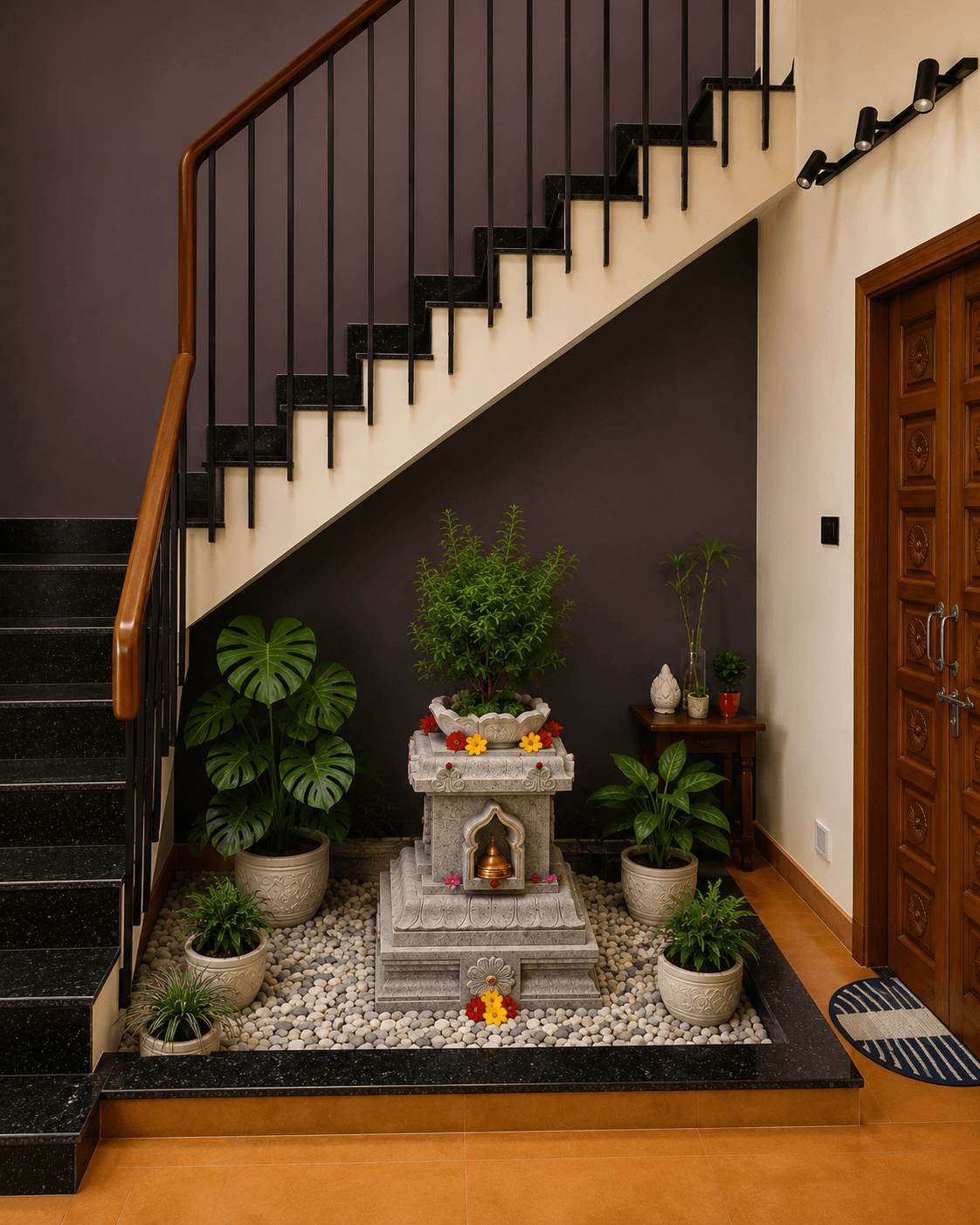 The Temple House, an independent triplex home in Bangalore